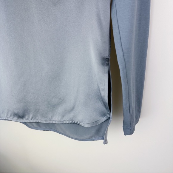 Per Se by Carlisle Silk Contrast Long Sleeve Blouse - Picture 5 of 8